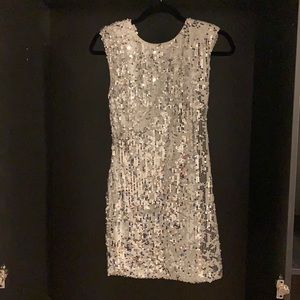White & Silver Sequence dress